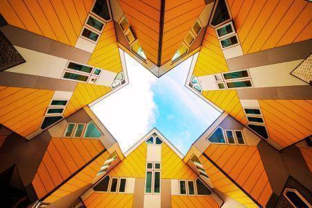 如積木般的磚屋《Cube House》